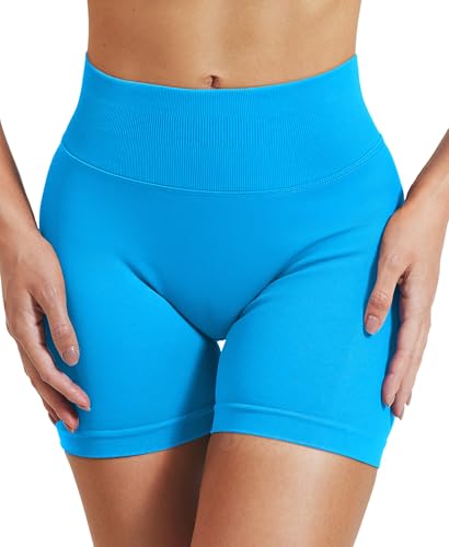 Image of VOYJOY Women Workout Impact Shorts 2.5 inch / 3.6 inch / 4.5 inch / 6 inch Scrunch Butt Booty | Tummy Control, High Waisted, Bike Short, Gentle Compression, for Women