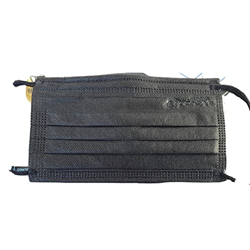 Mascara descartavel tripla PRETA cirurgica com clip nasal - caixa 50unid - Mundial Fenix