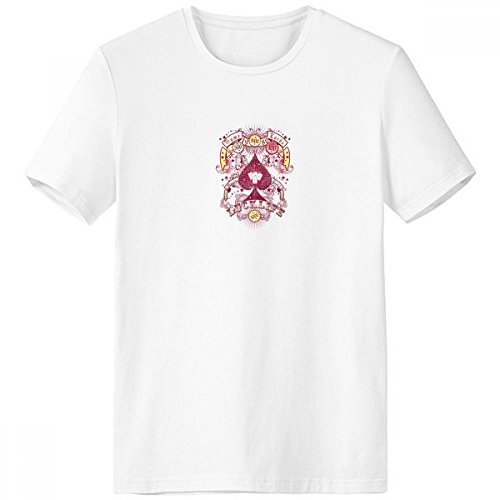 T-shirt blanc col rond grande taille XXXL pour homme motif jeux d'argent