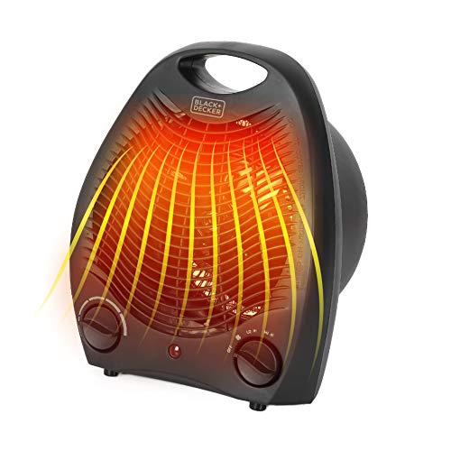 BLACK+DECKER Personal Desktop Heater, Space Heater for Office Desk, Home Office & Personal Use Desk, 2 Heat & Fan Only Settings, Adjustable Thermostat, BHD101B, Black by BLACK+DECKER - Used condition - US$20.12
