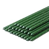 SEKKVY Garden Stakes 48 Inches Sturdy Plastic Coated Steel Plant Sticks Support for Securing Trees,
