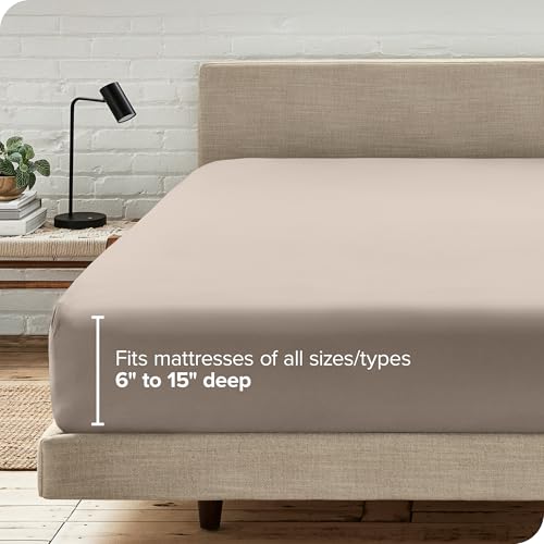 image for Bare Home Fitted Bottom Sheet Twin Size - Premium 1800 Microfiber - Ul