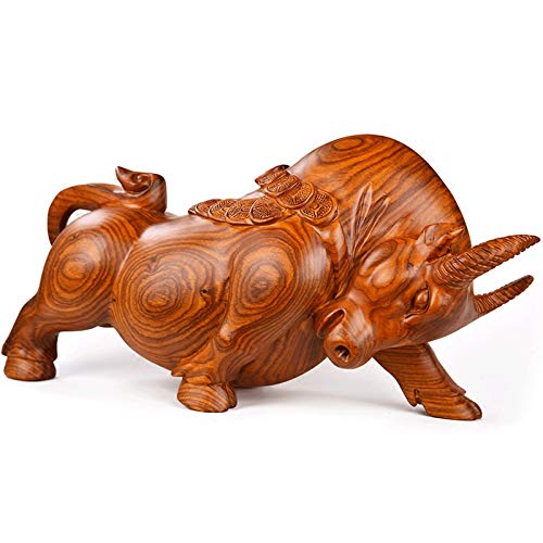 Décoration feng shui statues de vache animale 40 cm pour harmonie du salon