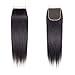 Lace Closure Straight Closure Human Hair Lace Closure Brazilian 12A Unprocessed Straight Hair 4x4 HD Lace Closure Free Part Natural Black Color(8