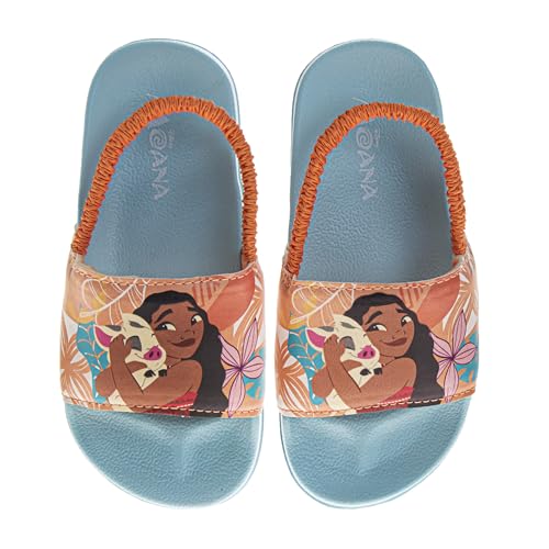 Image of Disney Minnie Mickey Encanto Lightning McQueen Lilo n Stich Sesame Street Little Mermaid Moana Slides Backstrap Slip-On Beach Sandals (Infant /Toddler /Little Kid)