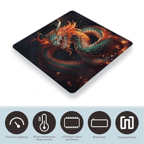 Báscula Digital de Baño FekiLoot con Vidrio Templado miniatura 3