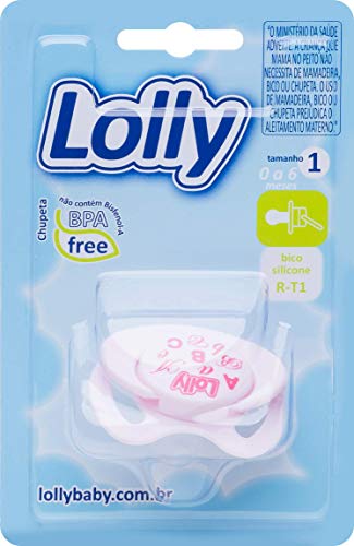 Chupeta Tip Sil R T1, Lolly, Rosa