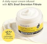 Snail Mucin 92% Advance Hydratant 3,52oz/100g, Hydrating visage crème pour sec & Peau sensible, tous types de peau
