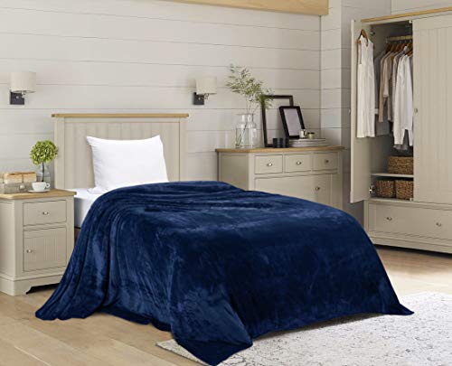 Utopia Bedding Fleece Blankets Bundle Pack Of Grey And Navy Twin Size Bed Blankets #TOP2