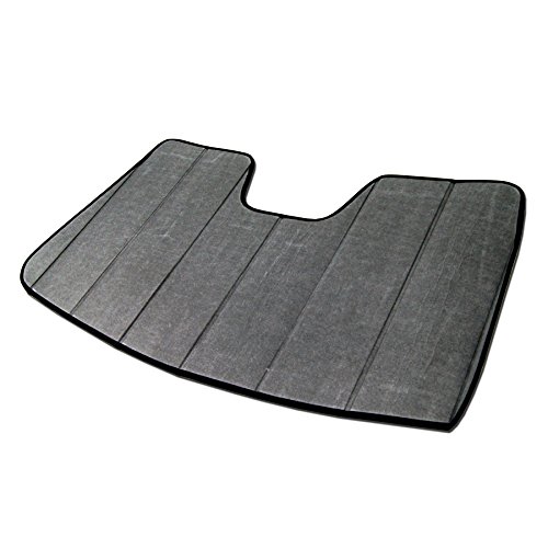 Image of Front Car Windshield Sun Shade Compatible with 2008-2017 Audi A5 | Custom Fit Visor Accordion Fold Style Sun Protector | Silver & Grey 1-pc Set | SS-011