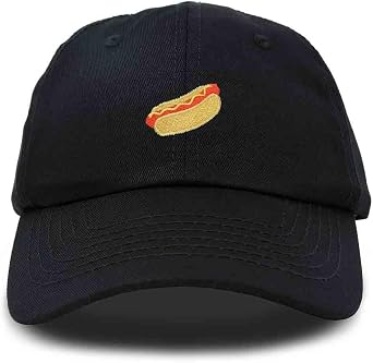 DALIX Hot Dog Hat Embroidered Mens Womens Baseball Cap
