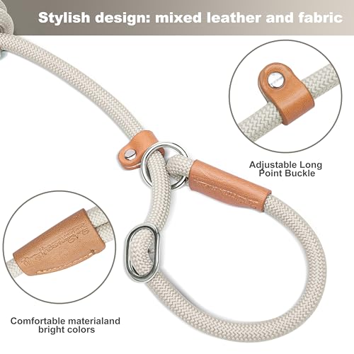 Laisse slip Nova en corde durable et facile à enfiler taille unique rose - 3