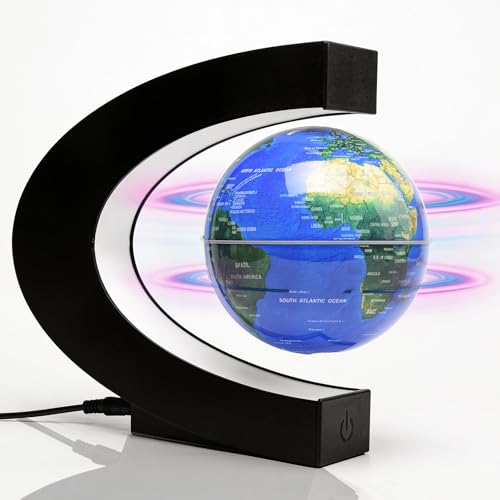 A palm-sized globe that genuinely floats and spins in mid-air via magnetic levitation — with LED ambient lighting to make it look even more sci-fi.