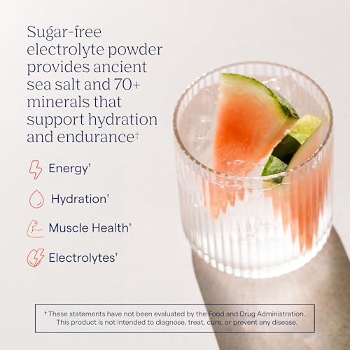 Trace Minerals ZeroLyte Electrolyte Powder Mix — Zero Sugar Hydration Mix — Ancient Sea Salt + Coconut Water — Replenishes Electrolytes Lost Through Exercise — Salty Watermelon 30-Packets — view 4