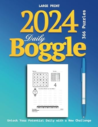 Daily Boggle 2024 Puzzle Book: Unlock Your Potential Daily with a New ...