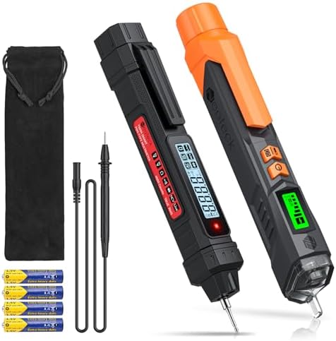 Neoteck Non Contact Voltage Tester 12-1000V/48-1000V and 2 in 1 Pen Type Digital Multimeter Adjustable Sensitivity AC Voltage Detector 4000 Counts TRMS Multimeter for AC/DC Voltage Resistance
