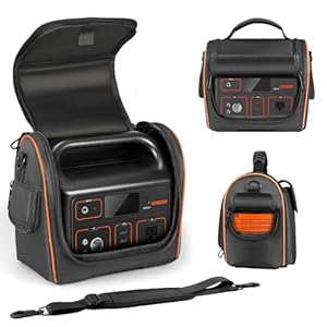 EUGOOCX Tragetasche kompatibel mit Jackery Explorer 500 (518Wh), Reise-Aufbewahrungskoffer mit belüfteten Fenstern für Solargenerator im Freien und Zubehör