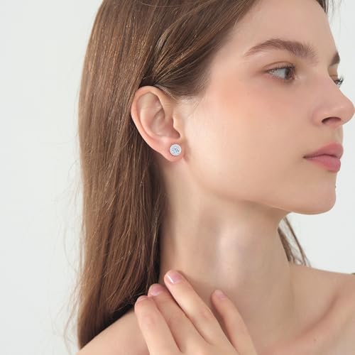 0.5CT Round Moissanite Earrings for Women D Color VVS1 S925 Silver Ideal Gift for Wife Mom on Anniversary Mother's Day Birthday Expressing Maternal Love and Friendship2