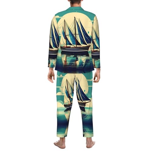 Pyjama imprimé bateau pour une soirée confortable à la maison - 5