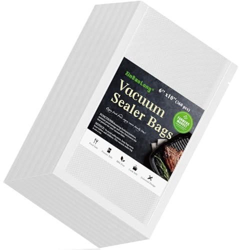 Image of Vacuum Sealer Bags, 6 inch x 10 inch, 360 Pcs | Commercial Grade, BPA Free, Customized Size, Sous Vide Cooking, Puncture Prevention, Kitchen Essentials