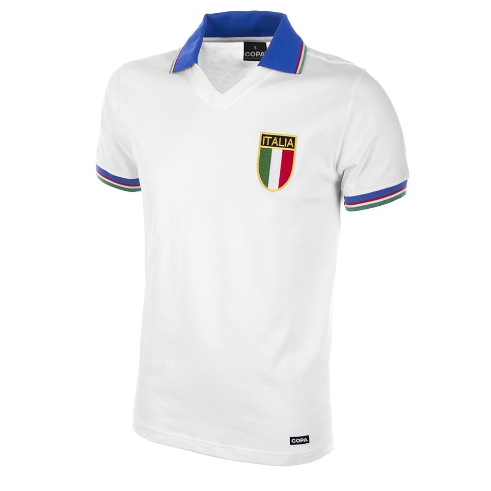 Italy Away World Cup 1982 Short Sleeve Retro Football Shirt