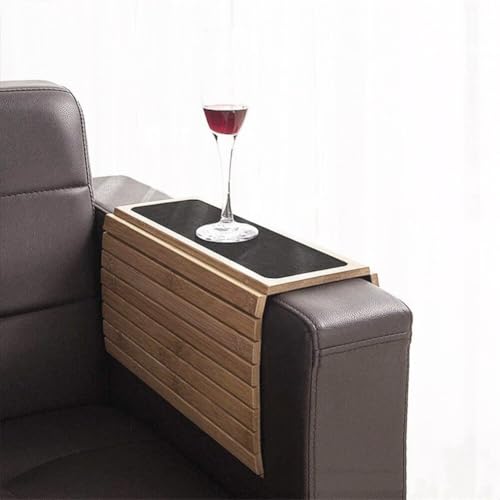Mesa de reposabrazos flexible con bandeja plegable para sofá y silla 8