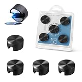Magnetic Cord Holder Metal Black, Maveek Silicone Cable Clips Magnet Wire Management Cord Organizer for Bedside Table Office Desk Laptop Computer Charging Cables Outdoor Indoor (5 Piece)