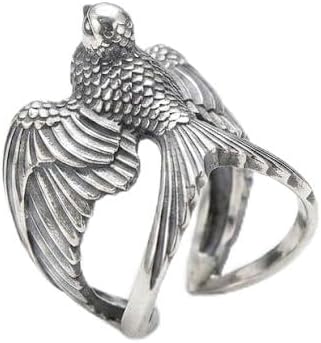 Thai Silver Statement Rings Punk Retro Adjustable Rings for Men image 2