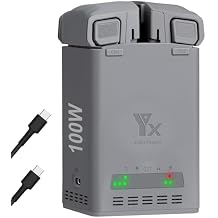 100W Fast Battery Charger with Storage Charge for DJI Mini 5 4 3 Pro Drone,Two-Way Dual Charging Hub,Charge Two Batteries Accessories