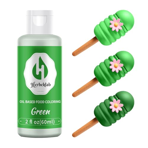 Green Oil Based Food Coloring – 2 fl oz Professional Grade Concentrated Oil Food Dye for Melting Chocolate, Candy Melts, Cake Pops, Strawberries &amp; Baking