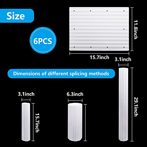 6Pcs Tree Guard Protectors,Expandable Tree Trunk Protector,Grow Tubes Around Trunk Bark To Protect Various Size Trees From Weed Whackers, Trimmers, And Animals #TOP1