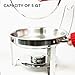 Alpha Living Chafing Dish Buffet Set of 4 – Complete Stainless Steel Chaffe Buffet Set with Glass Lids, Chafing Fuel Holder – Elegant and Practical Warmer Trays for Buffet, Wedding, Catering Supplies