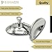 Kodachi Corneal Eye Shield Protector - Stainless Steel, Both Sides Mirror Finish, Set of 2 Pcs, Silver Colour (Silver, Large)