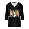 Women's Casual Short Sleeve T-Shirt with Crew Neck Floral Print - Comfortable Thanks to Soft, Breathable Material, black, S #1