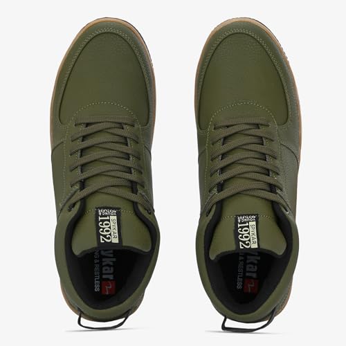 Image of Braxton Mens Olive MID TOP Sneaker