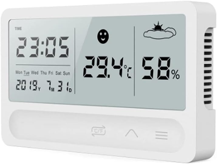 Indoor Room Weather Station LCD Electronic Temperature Humidity Meter Digital Thermometer Hygrometer Alarm Clock