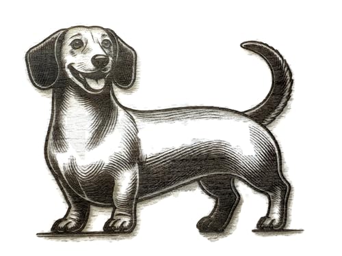 eXODA Dackel Frühstücksbrettchen aus Buchenholz 22 x 12 x 1 cm hellbraun mit witzigem Dackel-Motiv langlebig hitzebeständig geeignetes Geschenk für Dachshund-Fans