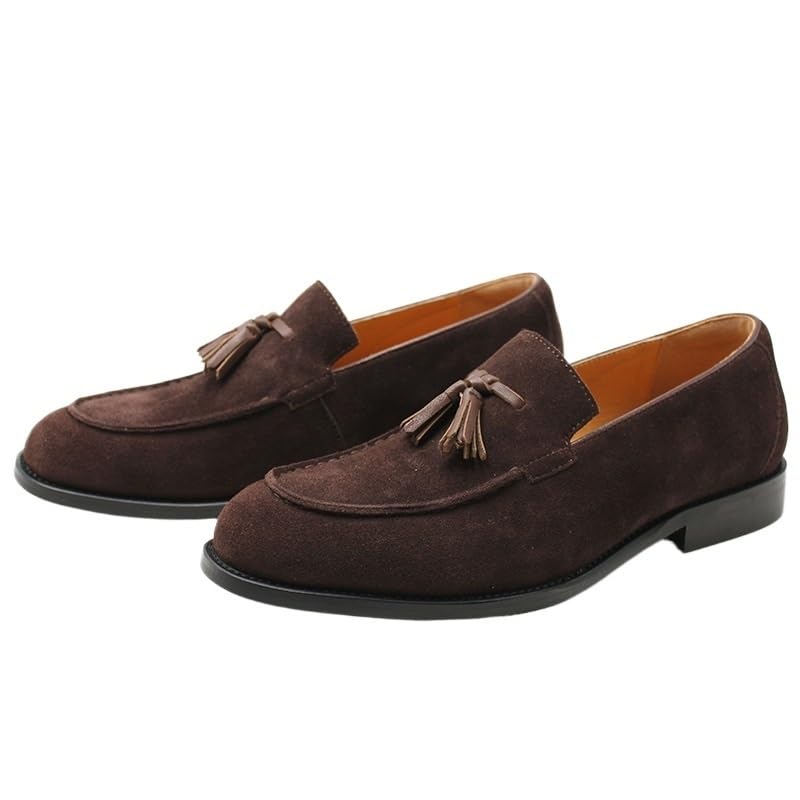 Slip On Classic Dress Shoes Men Oxford Shoes with Tassel for Men Loafers Formal Wedding Party Shoes Classic Business Dress Men Shoes Suede Vamp