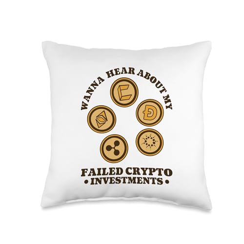 My Failed Crypto Investments Blockchain Wallet Altcoins Throw Pillow