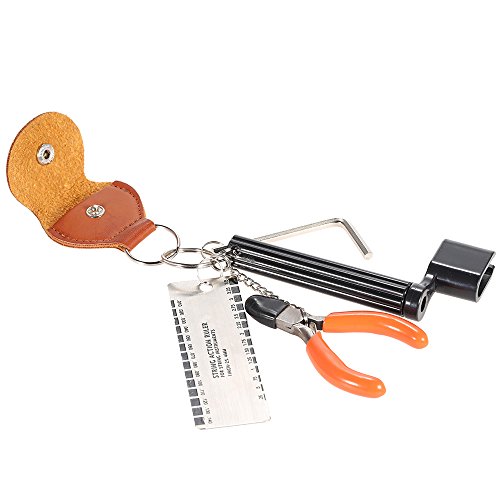 KKmoon 5-em-1 Guitarra Kit Acessórios Kit de Ferramentas de Configuração Corda de Enrolador Ponte Pi