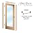 Frosted Glass Wine Door - Vineyard Grapes Trellis - 1D Positive Clear - Grapes & Ivy - 28" x 84" - Knob on Left - Pull Open - Alder Clear