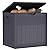 ZYJOYY 33 Gallon Resin Deck Box, Weatherproof Outdoor Storage Box for Patio, Garden, Pool, and Yard, Lockable Waterproof Bin for Tools, Cushions, Towels, and Accessories, Black