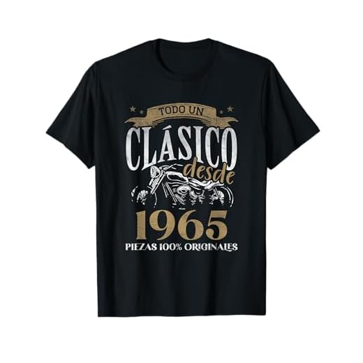 Nacido En 1965 - 57 años Cumpleaños Moto Biker Hombre Motero Camiseta