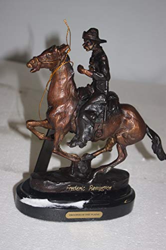 Estatua de bronce NIFAO Trooper of the Plains con base de mármol miniatura 5