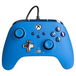 Verbesserter kabelgebundener PowerA für Xbox – Blue Gamepad, Videospiel-Controller, Gaming-Controller, Xbox Series X|S