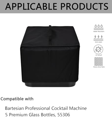 CouldyCasi Dust Cover for Bartesian Cocktail Machine, Heavy Duty Heat-Resistant Waterproof Protective Cocktail Machine Cover Case Compatible with Bartesian Professional Cocktail Machine 55306