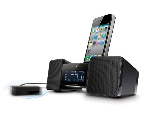 iLuv IMM155BLK Vibro II Alarm Clock 30-Pin Speaker Dock with Bed Shaker (Black) - old Model
