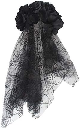 Amazon Co Jp 吸血鬼 幽霊 カチューシャ ゴスロリ ロリータ レース 髪飾り ローズ ヘアアクセサリー ヘッドドレス ハロウィン 仮装 ブラック ジュエリー