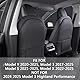 Ywooon Schutzbezug für Tesla Model Y Model 3 Model S Model X, Leder Sitzschoner Kinder seat Kick Protector Sitzschoner Kindersitz Rückenlehne Sitzbezug, Schwarz