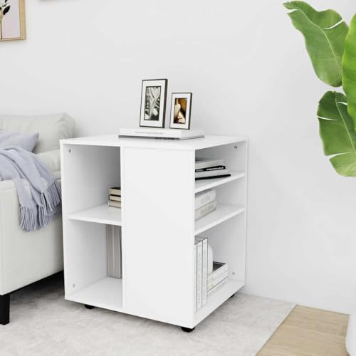 Armoire à roulettes blanche meuble pour libérer de l'espace de bureau